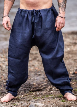 Rus - Wikinger Hose aus Leinen - dunkelblau
