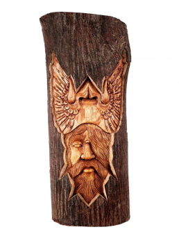 Wanddeko Holzrelief "Odin"