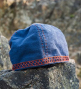 Wikinger Kappe aus Baumwolle, blaugrau